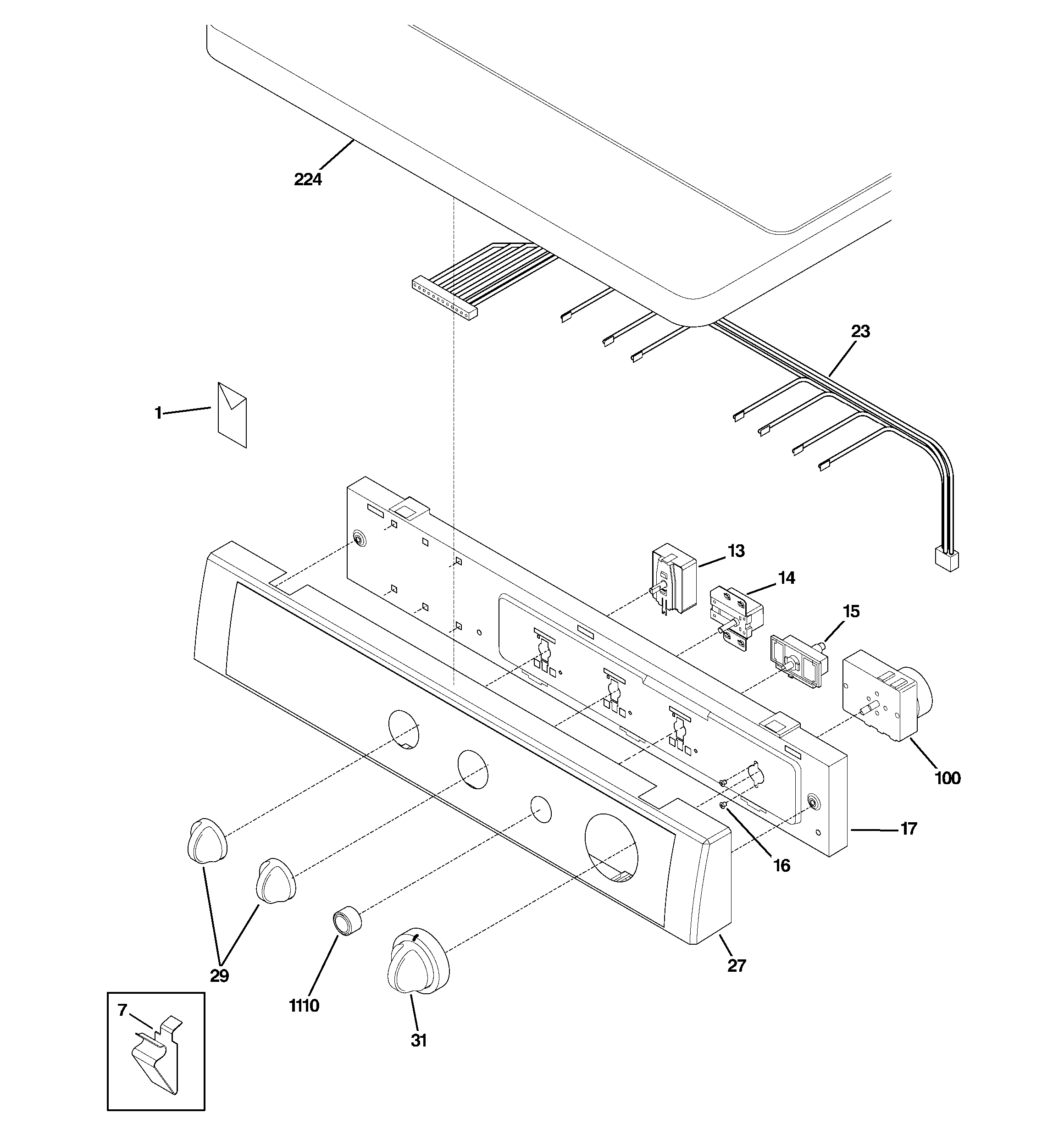 Control & top panel