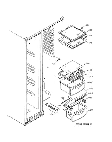 Fresh food shelves