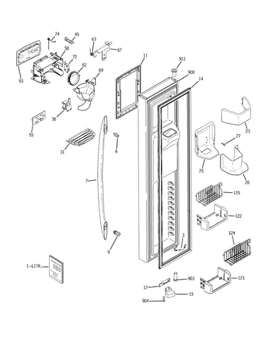 Freezer door