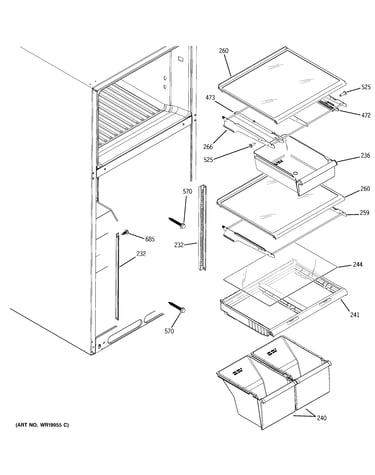 Fresh food shelves