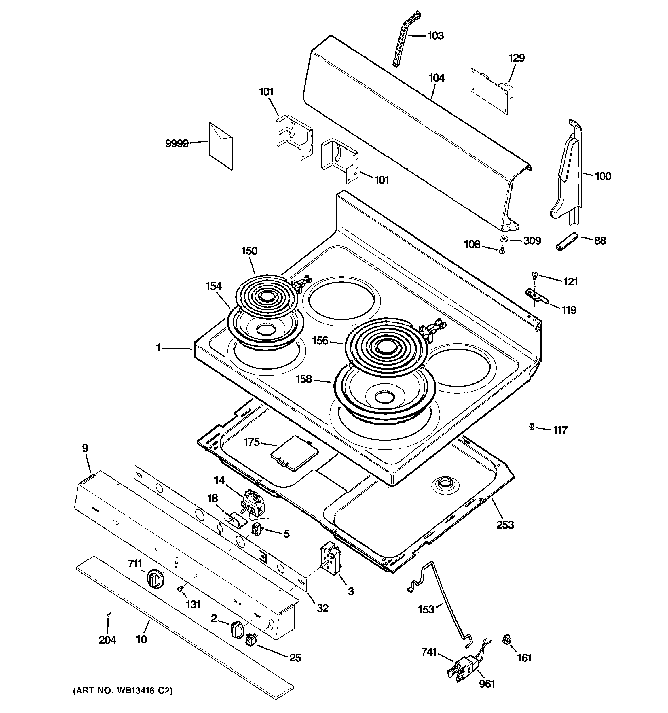 CONTROL PANEL & COOKTOP