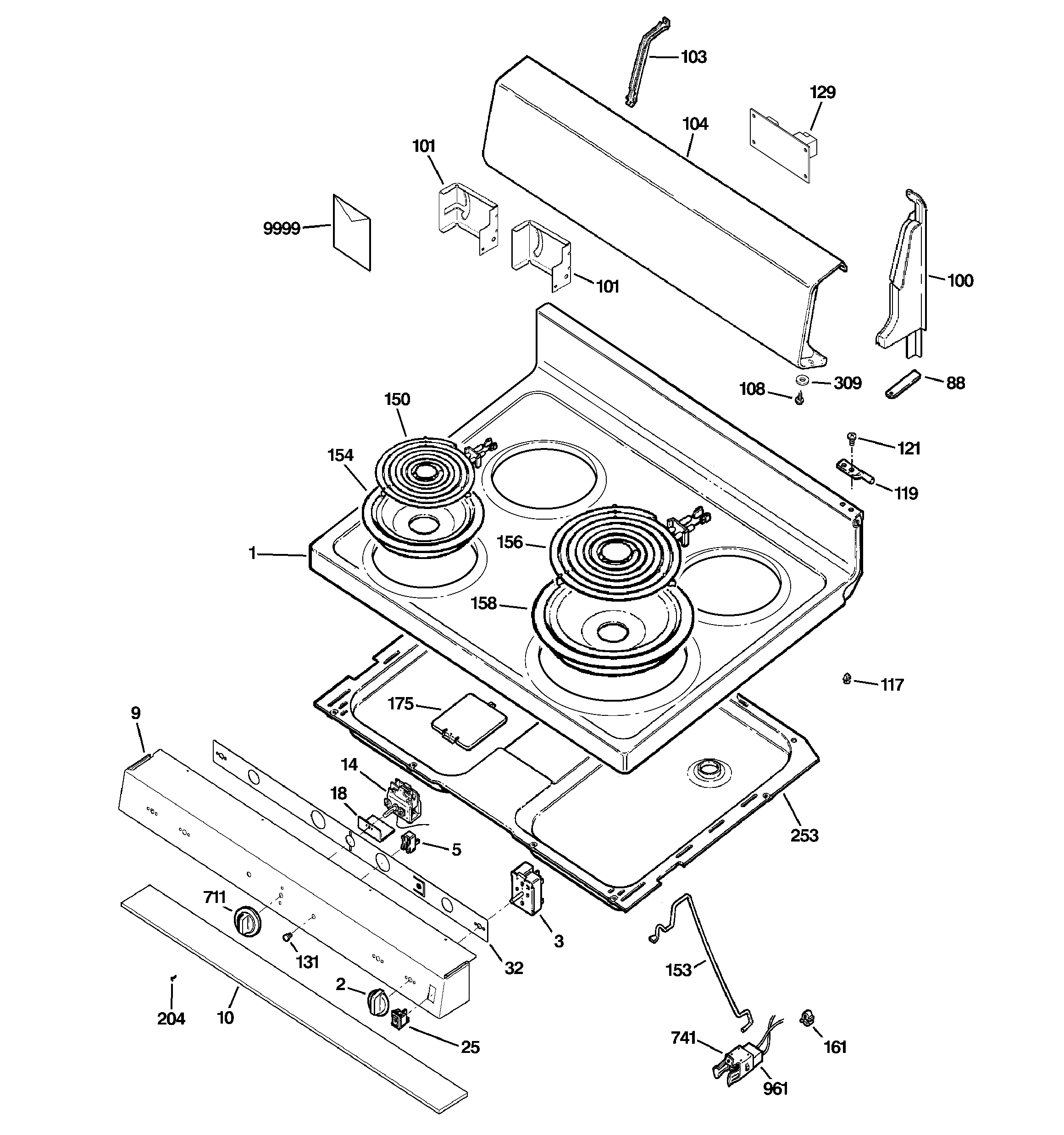 CONTROL PANEL & COOKTOP