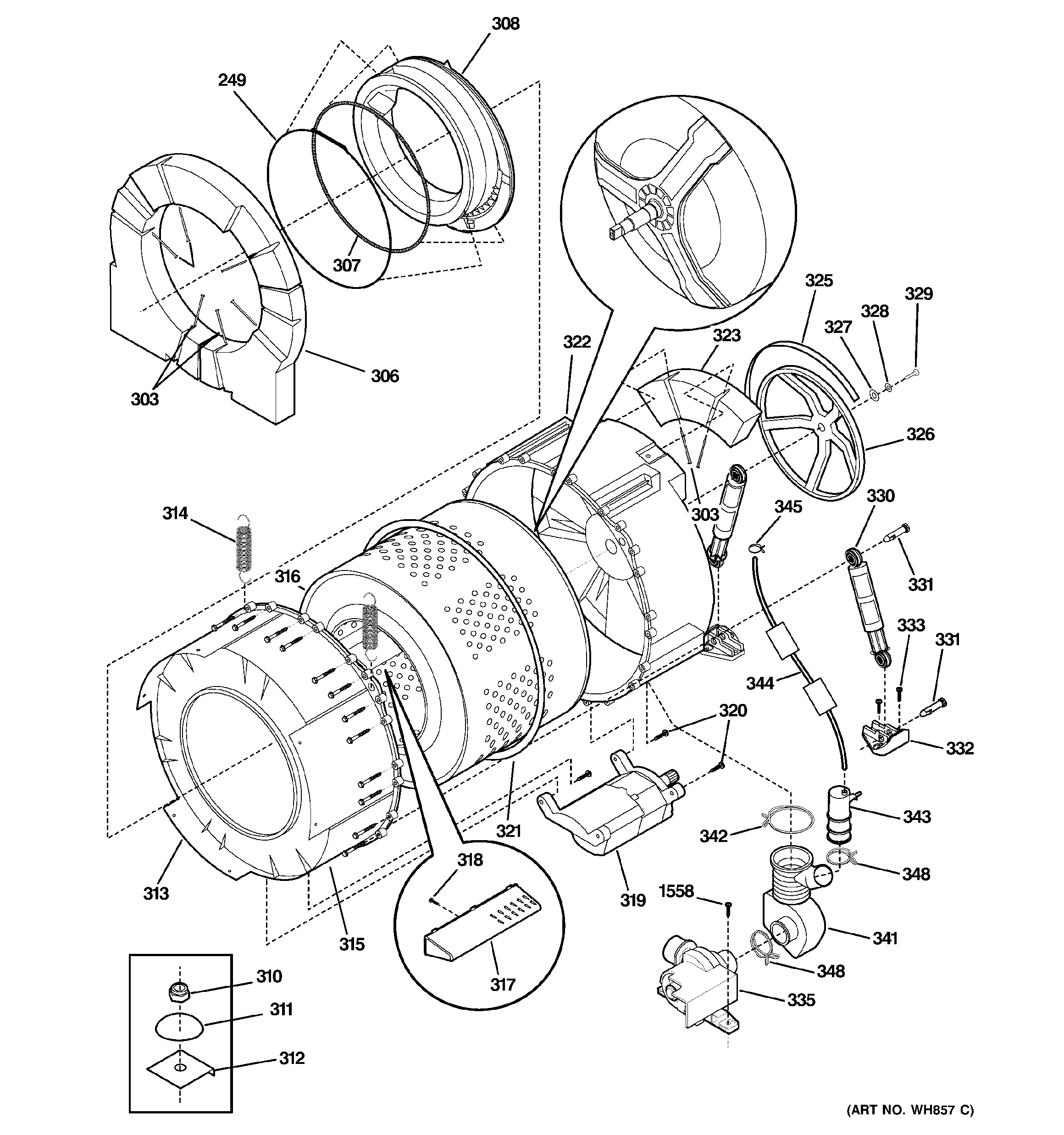 Tub & motor