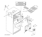 GE GTS18YBRMRWW freezer section diagram