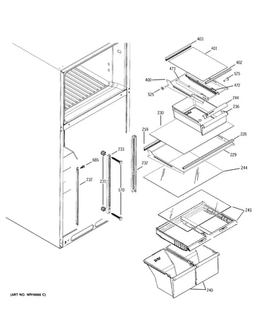 Fresh food shelves