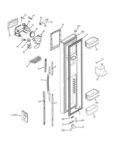 Freezer door