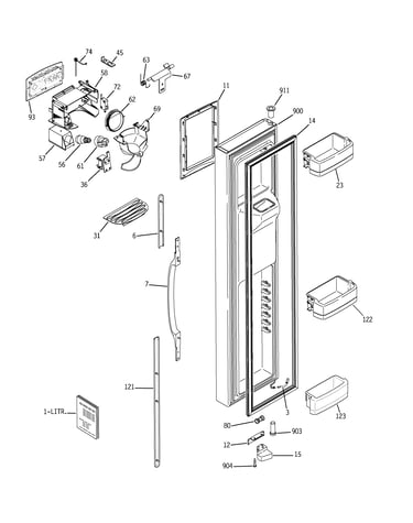 Freezer door