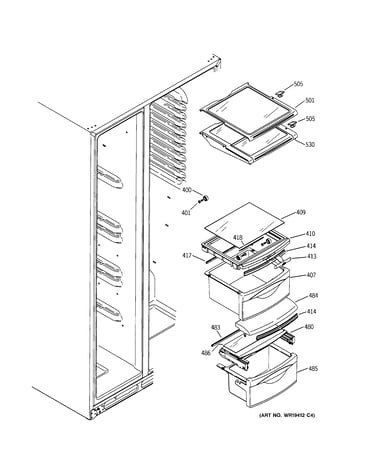 Fresh food shelves
