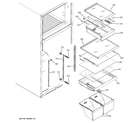 GE GTL18PBRSRBS fresh food shelves diagram