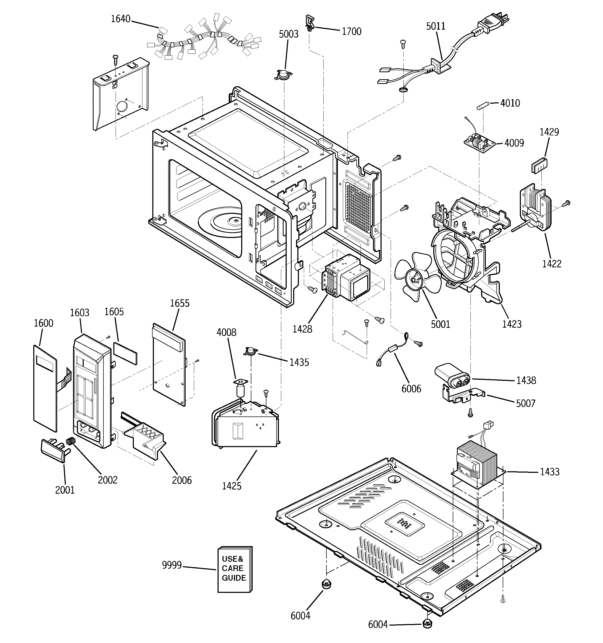 Control panel, body, base plate & s