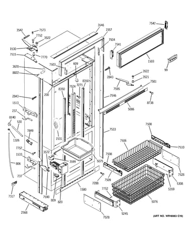 Freezer section, trim & components