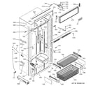 GE ZIC360NMCRH freezer section, trim & components diagram