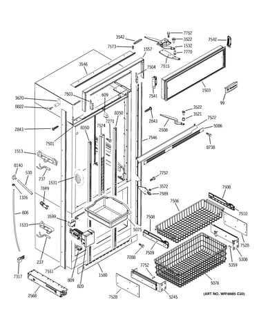 Freezer section, trim & components