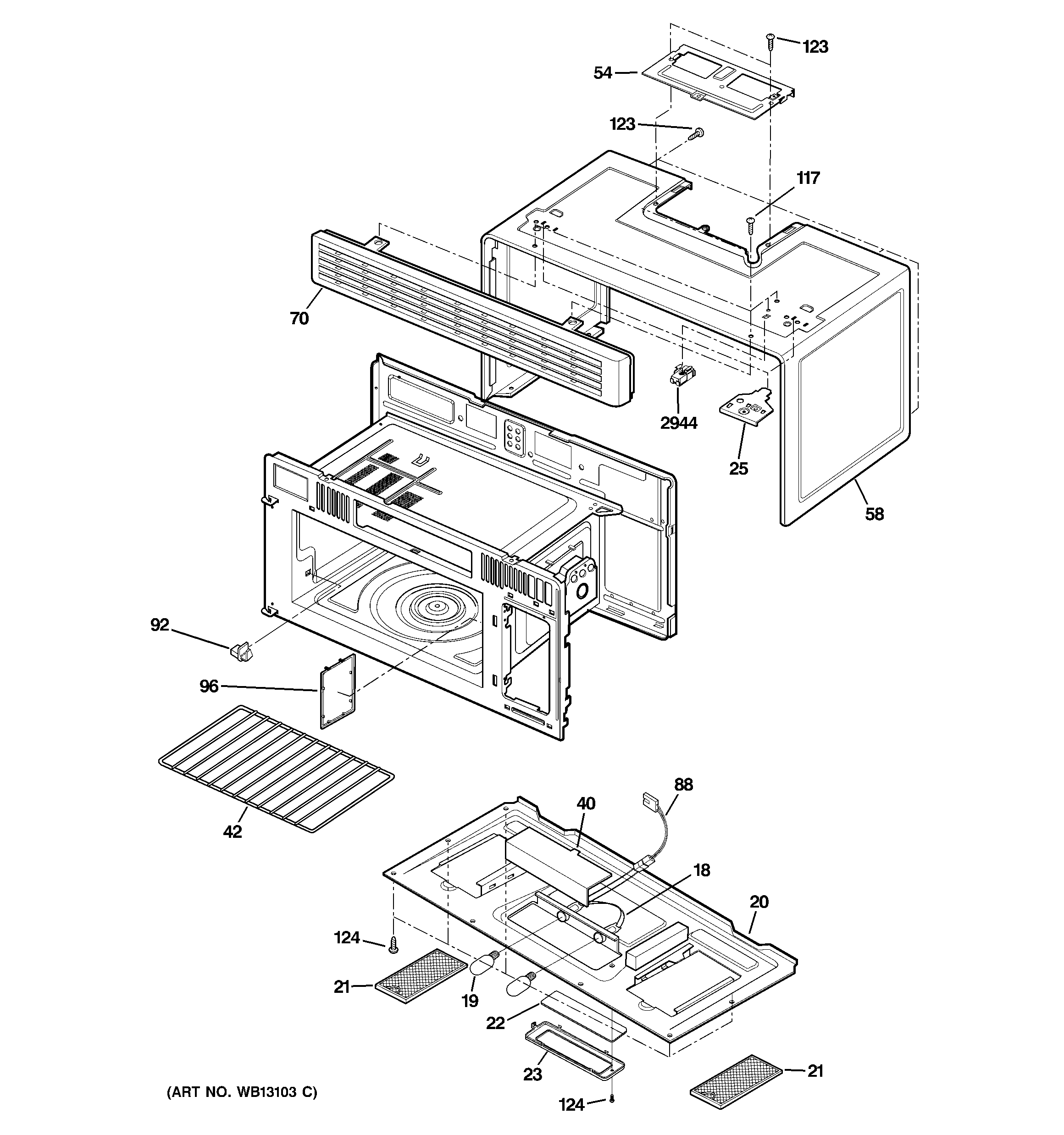 Oven cavity parts