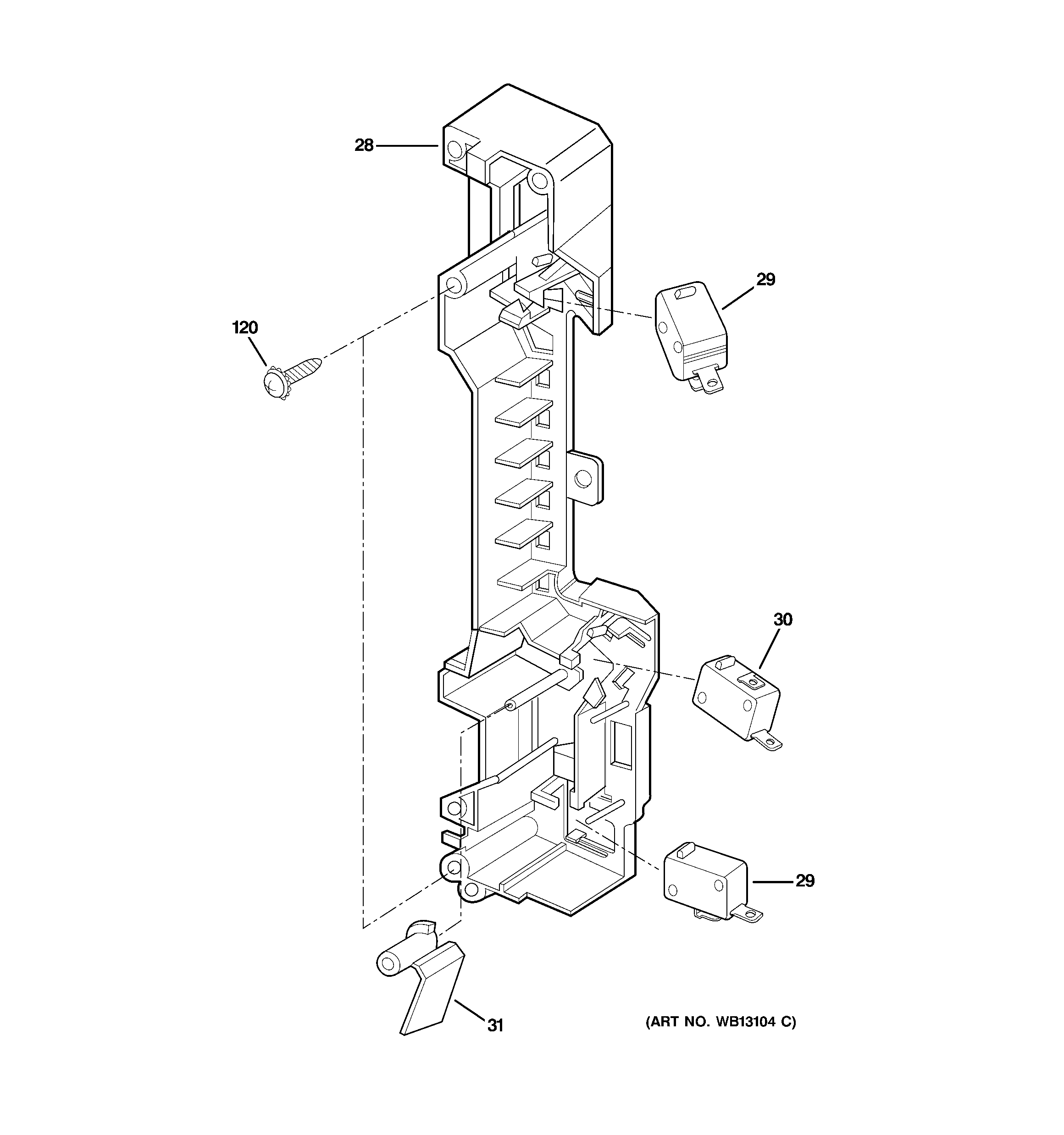Latch board parts