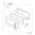 GE JVM1640SJ03 door parts diagram