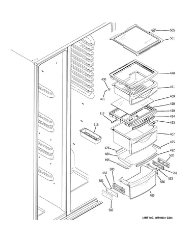 Fresh food shelves