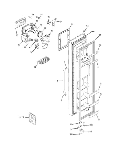 Freezer door