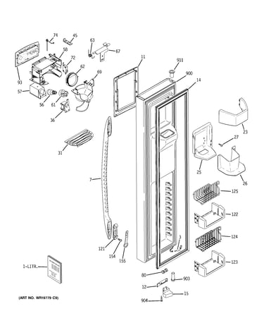 Freezer door