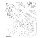 GE PSC23NGSBBB ice maker & dispenser diagram