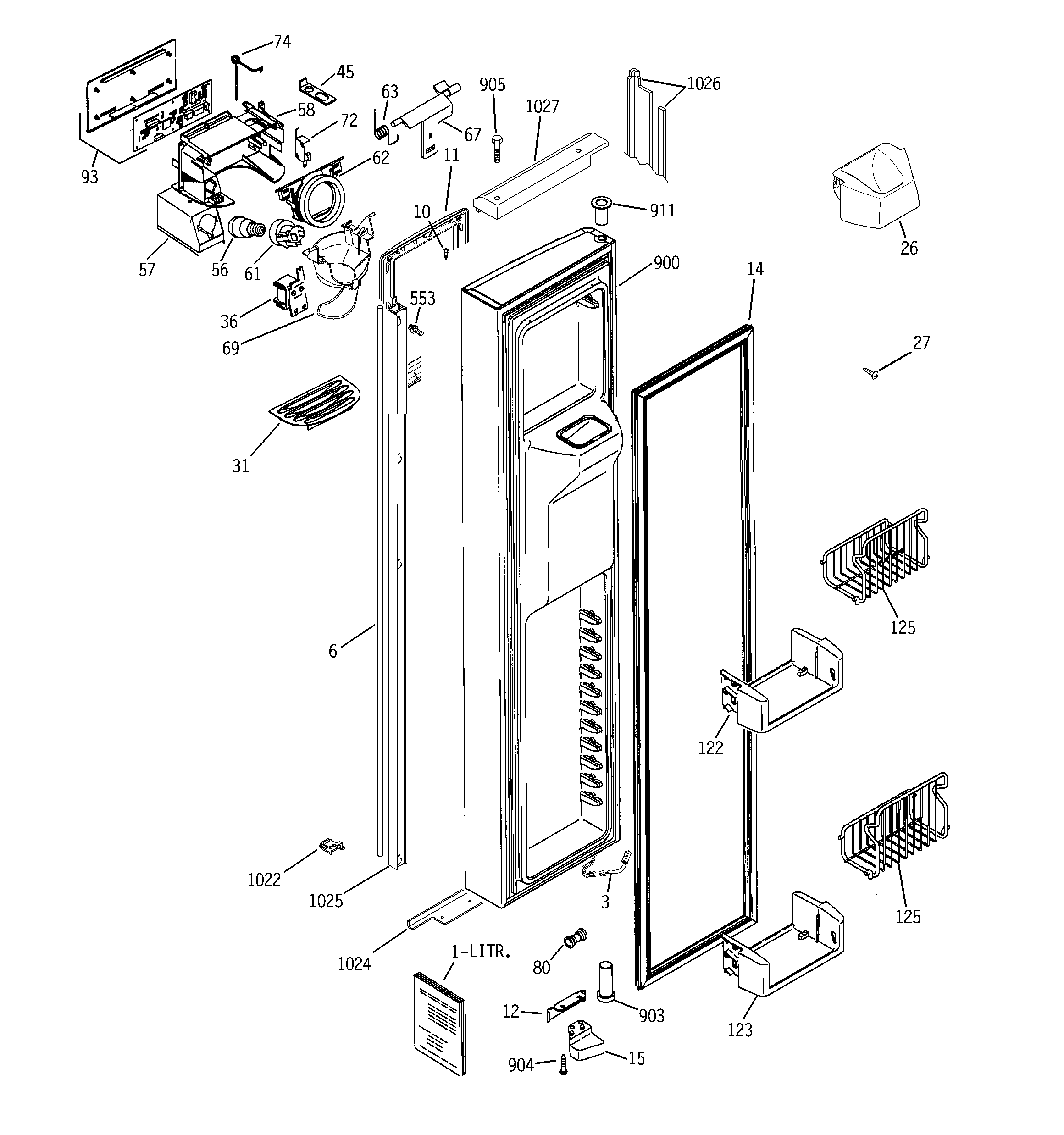 Freezer door
