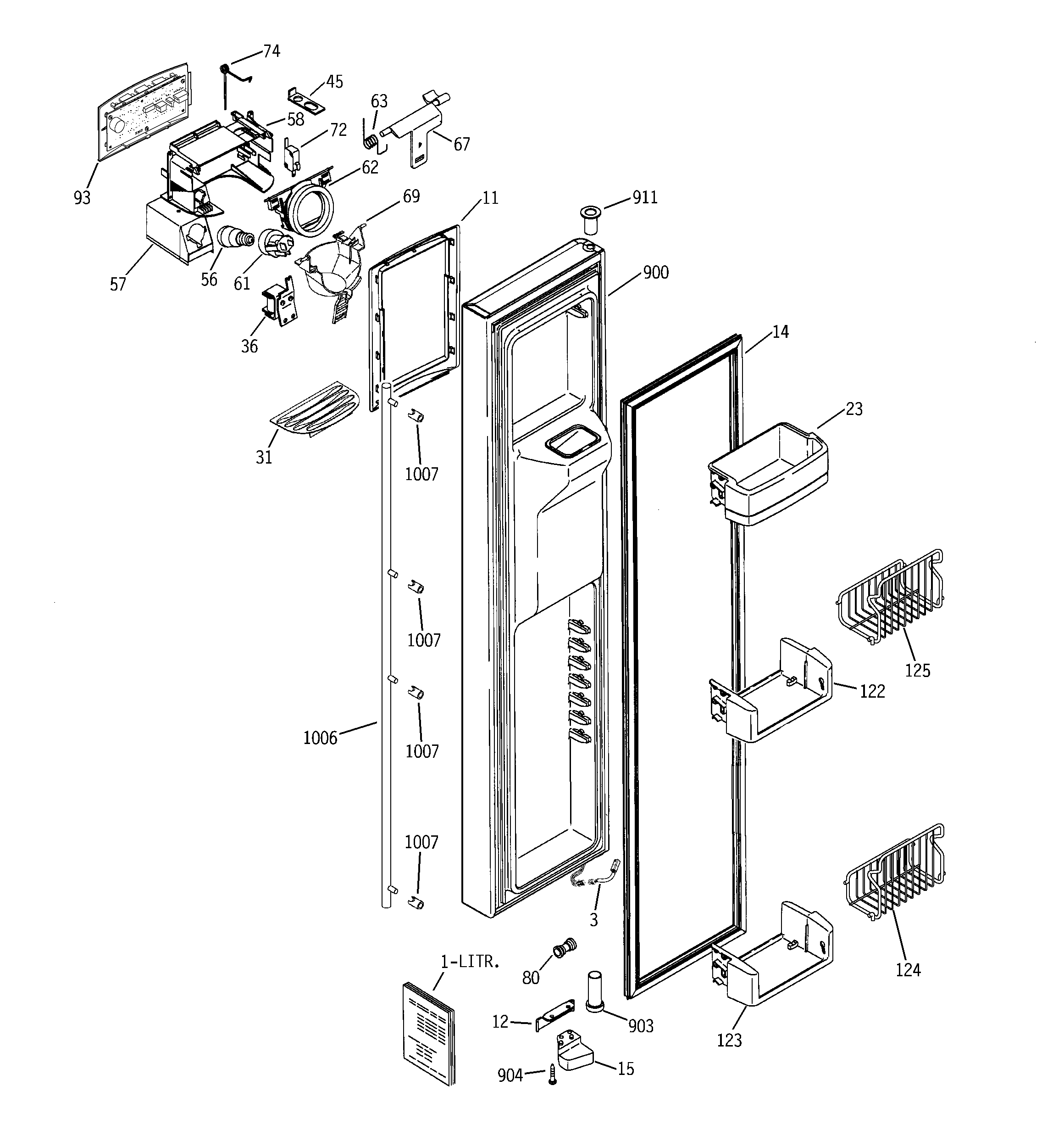 Freezer door