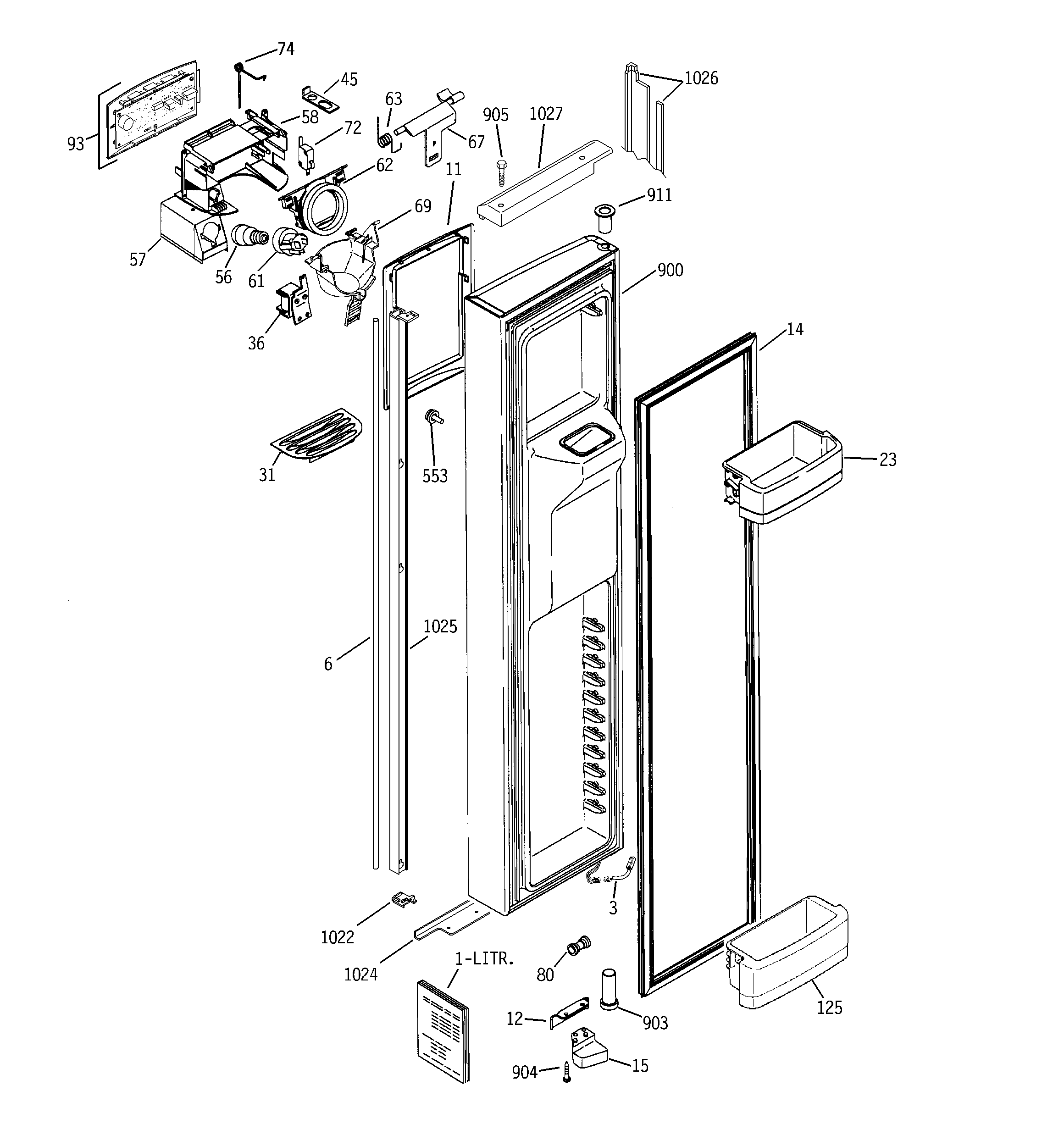 Freezer door