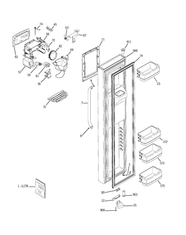 Freezer door