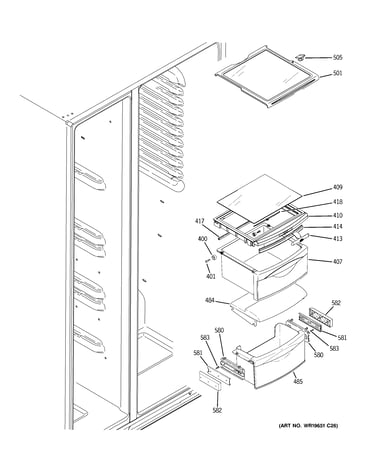 Fresh food shelves
