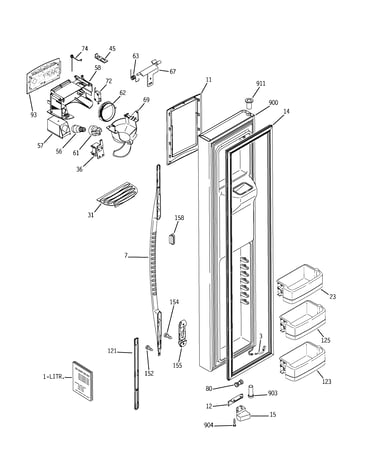 Freezer door