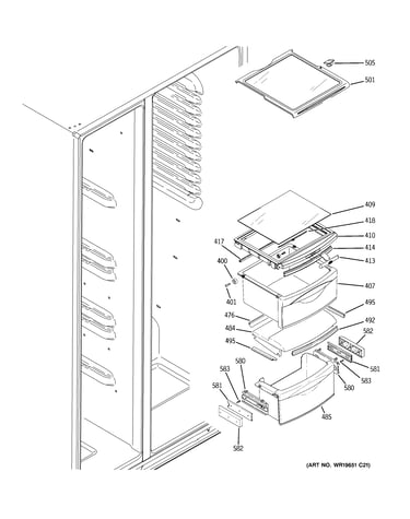 Fresh food shelves