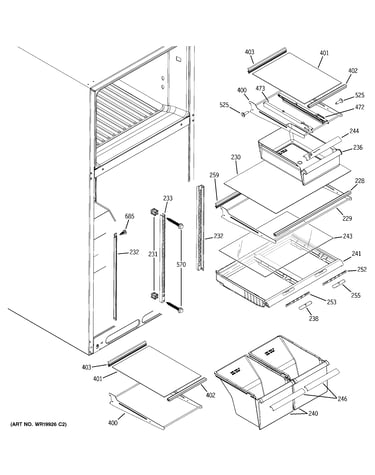 Fresh food shelves