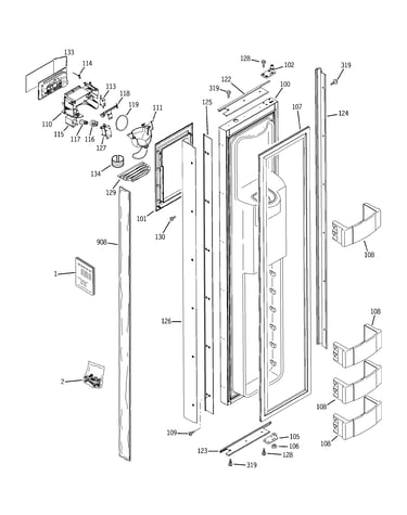 Freezer door