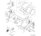 GE WSM2420D2WW dryer bulkhead parts diagram