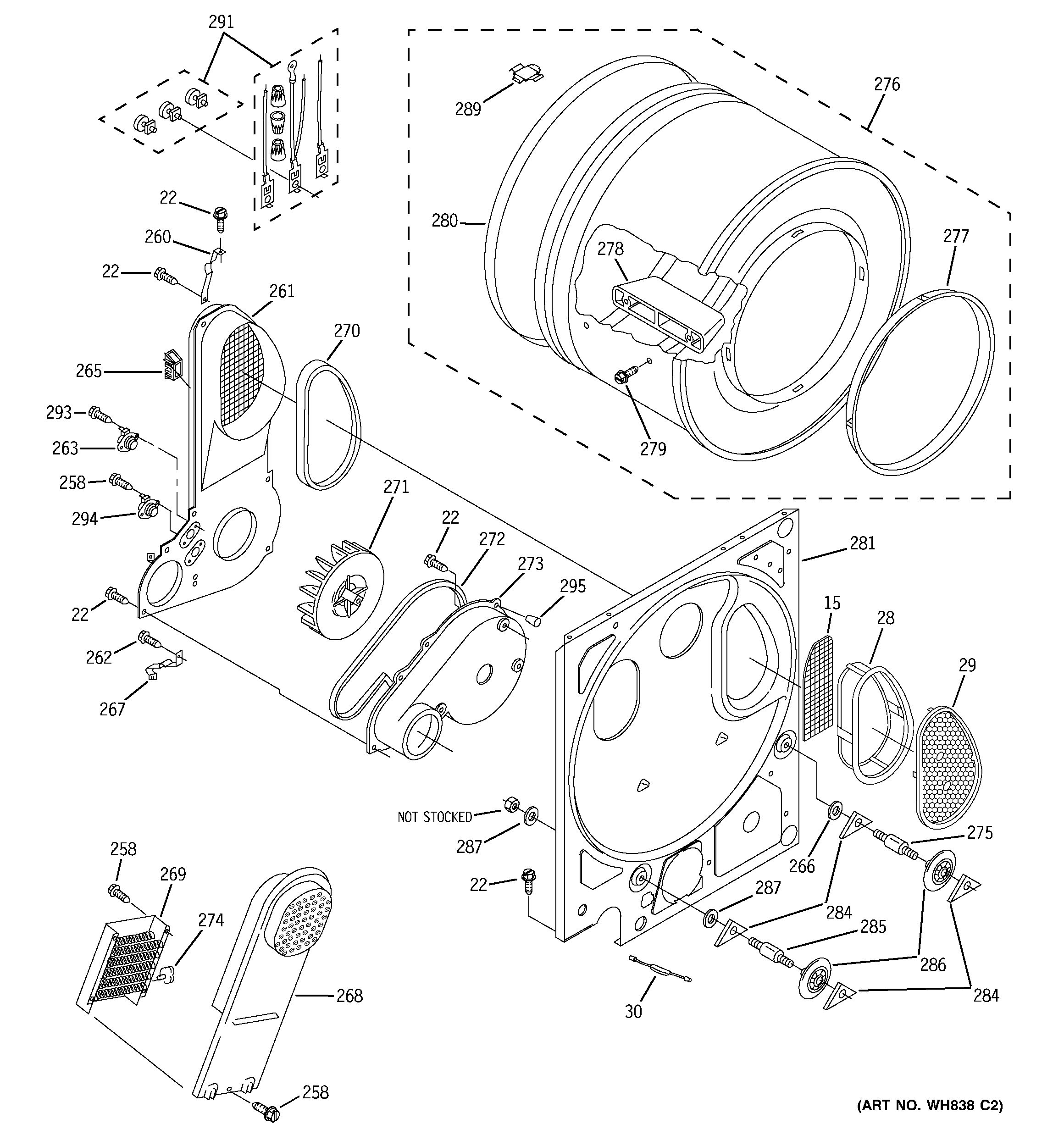 Dryer bulkhead parts