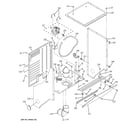 GE WSM2420D2WW dryer cabinet & motor diagram