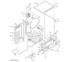 GE WSM2480D2WW dryer cabinet & motor diagram