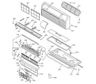 GE AZ35H07E3DM1 grille, heater & base parts diagram