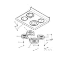 GE JCBP78WJ2WW cooktop diagram