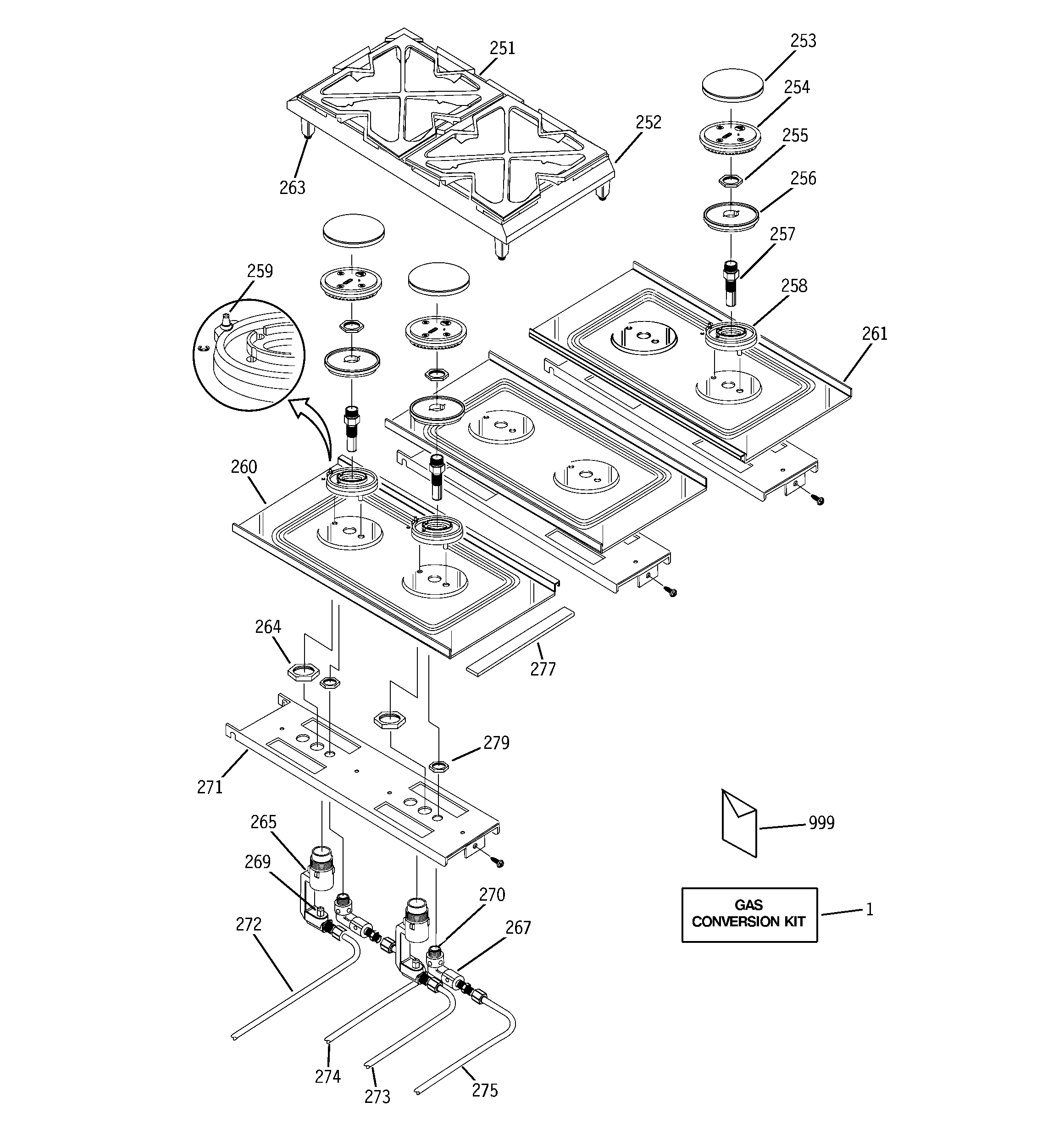 Gas & burner parts