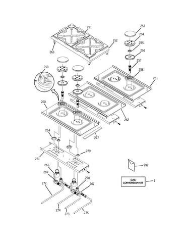 Gas & burner parts