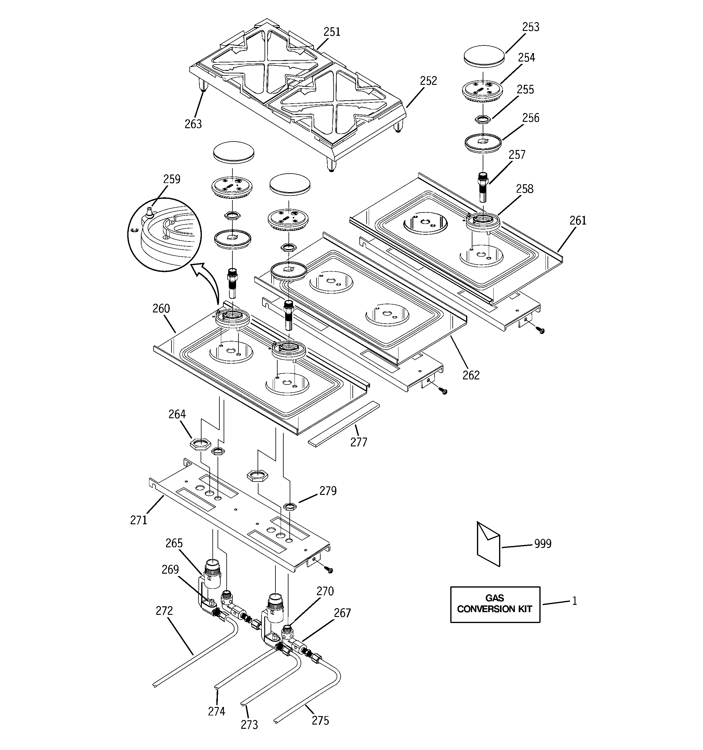 Gas & burner parts