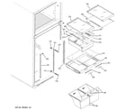 GE GTS18SBPNRBS fresh food shelves diagram