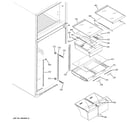 GE GTS18KCPPRCC fresh food shelves diagram