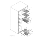 GE GCG21YESBFBB freezer shelves diagram