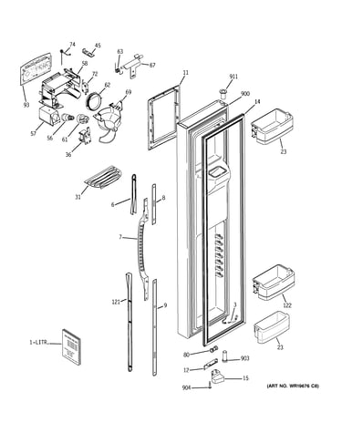 Freezer door