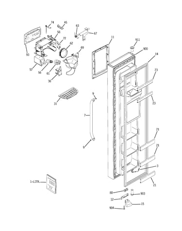 Freezer door