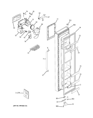 Freezer door