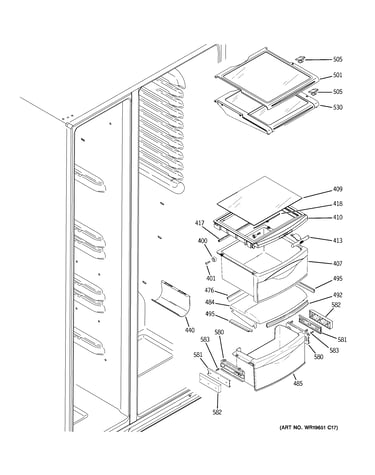 Fresh food shelves