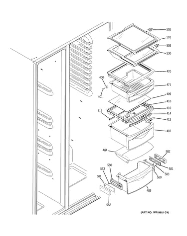 Fresh food shelves